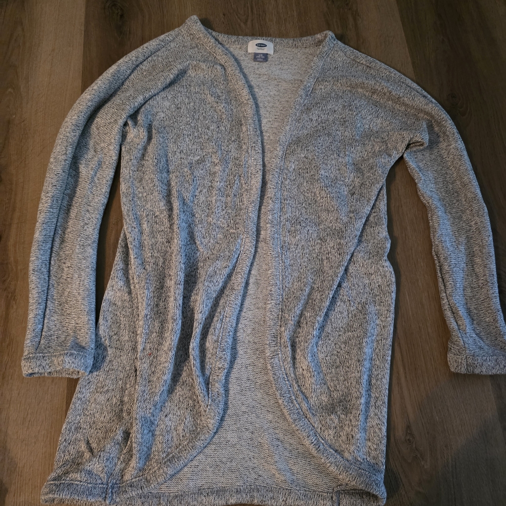 Old Navy Gray Open-Front Cardigan